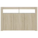 Skjenk Med Led-Lys Sonoma Eik 115,5X30X75 Cm