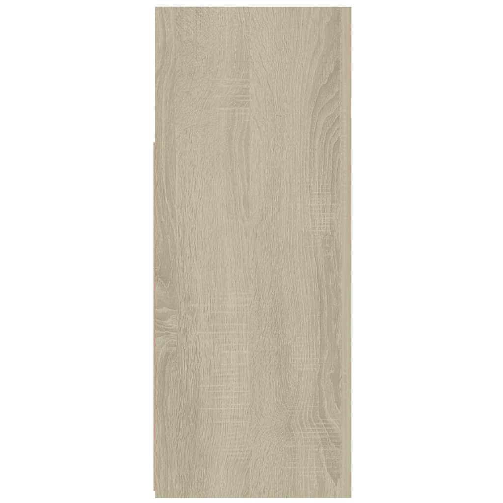 Skjenk Med Led-Lys Sonoma Eik 115,5X30X75 Cm