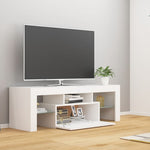 Tv-Benk Med Led-Lys Hvit 120X35X40 Cm