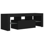Tv-Benk Med Led-Lys Svart 120X35X40 Cm