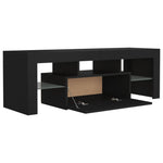 Tv-Benk Med Led-Lys Svart 120X35X40 Cm