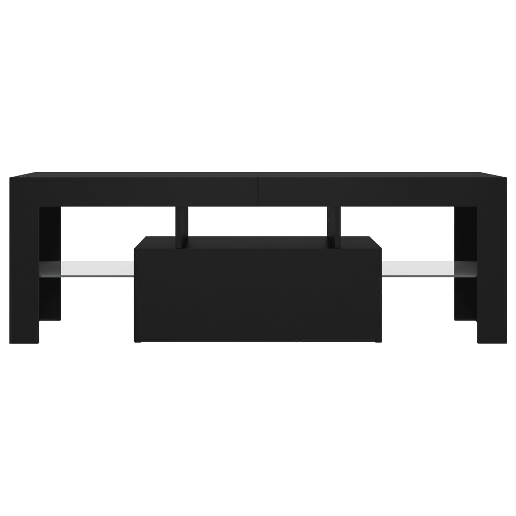 Tv-Benk Med Led-Lys Svart 120X35X40 Cm