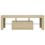 Tv-Benk Med Led-Lys Sonoma Eik 120X35X40 Cm