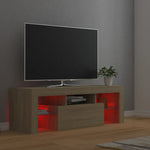 Tv-Benk Med Led-Lys Sonoma Eik 120X35X40 Cm