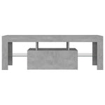Tv-Benk Med Led-Lys Betonggrå 120X35X40 Cm