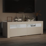 Tv-Benk Med Led-Lys Hvit 120X35X40 Cm