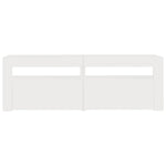 Tv-Benk Med Led-Lys Hvit 120X35X40 Cm