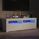 Tv-Benk Med Led-Lys Hvit 120X35X40 Cm