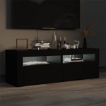 Tv-Benk Med Led-Lys Svart 120X35X40 Cm