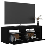 Tv-Benk Med Led-Lys Svart 120X35X40 Cm
