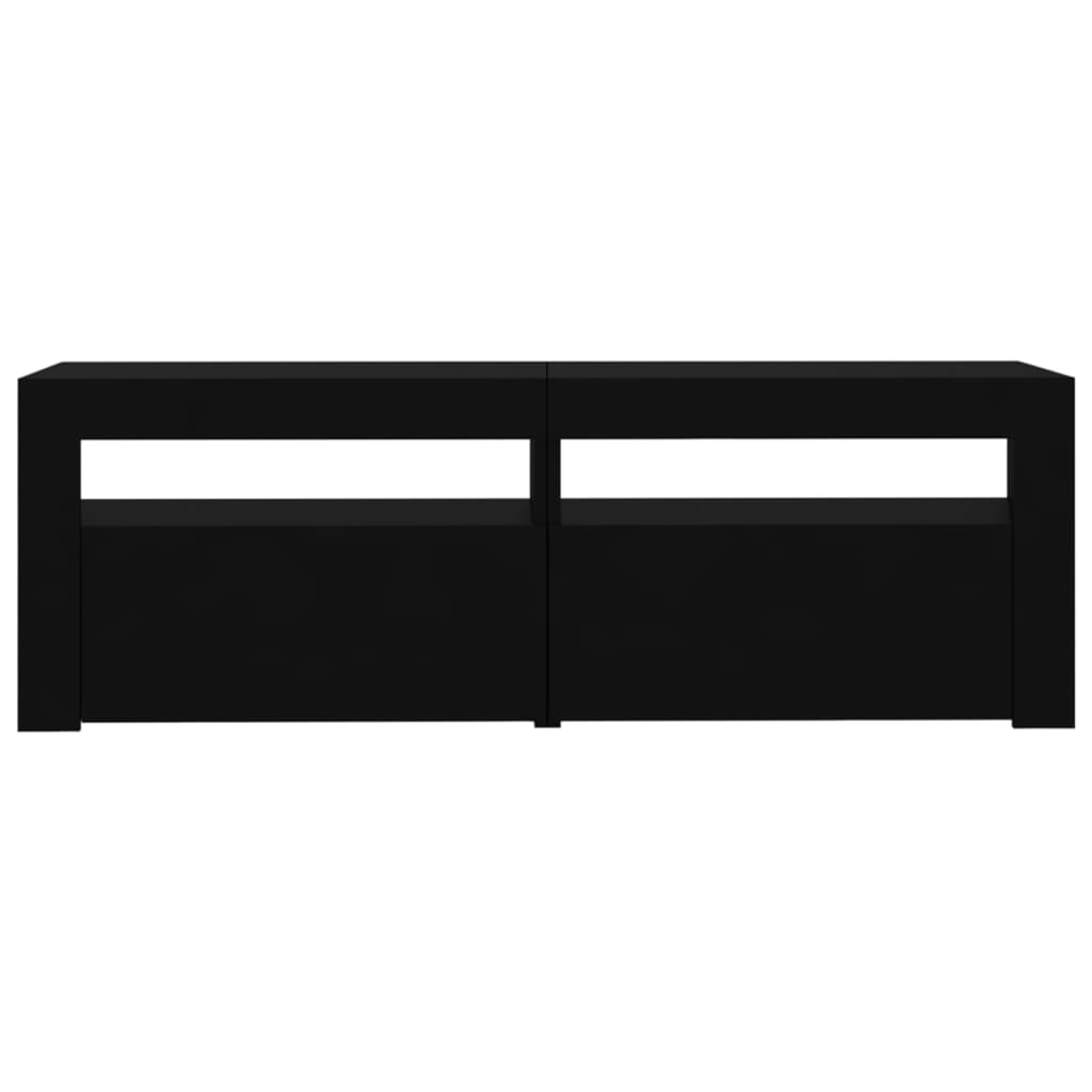 Tv-Benk Med Led-Lys Svart 120X35X40 Cm