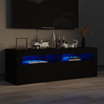 Tv-Benk Med Led-Lys Svart 120X35X40 Cm