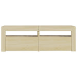 Tv-Benk Med Led-Lys Sonoma Eik 120X35X40 Cm