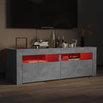 Tv-Benk Med Led-Lys Betonggrå 120X35X40 Cm