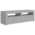 Tv-Benk Med Led-Lys Betonggrå 120X35X40 Cm