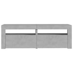 Tv-Benk Med Led-Lys Betonggrå 120X35X40 Cm