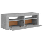 Tv-Benk Med Led-Lys Betonggrå 120X35X40 Cm