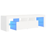 Tv-Benk Med Led-Lys Hvit 140X36,5X40 Cm
