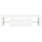 Tv-Benk Med Led-Lys Hvit 140X36,5X40 Cm