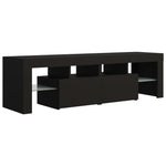 Tv-Benk Med Led-Lys Svart 140X36,5X40 Cm