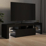 Tv-Benk Med Led-Lys Svart 140X36,5X40 Cm