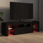 Tv-Benk Med Led-Lys Svart 140X36,5X40 Cm