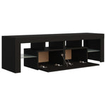Tv-Benk Med Led-Lys Svart 140X36,5X40 Cm