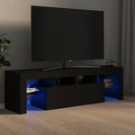 Tv-Benk Med Led-Lys Svart 140X36,5X40 Cm