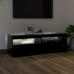 Tv-Benk Med Led-Lys Svart 120X35X40 Cm