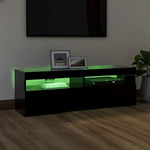 Tv-Benk Med Led-Lys Svart 120X35X40 Cm
