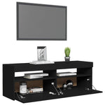 Tv-Benk Med Led-Lys Svart 120X35X40 Cm