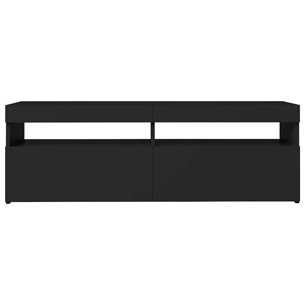 Tv-Benk Med Led-Lys Svart 120X35X40 Cm