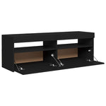 Tv-Benk Med Led-Lys Svart 120X35X40 Cm