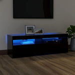 Tv-Benk Med Led-Lys Svart 120X35X40 Cm