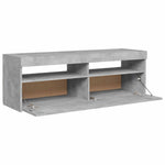 Tv-Benk Med Led-Lys Betonggrå 120X35X40 Cm