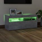 Tv-Benk Med Led-Lys Betonggrå 90X35X40 Cm