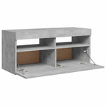 Tv-Benk Med Led-Lys Betonggrå 90X35X40 Cm