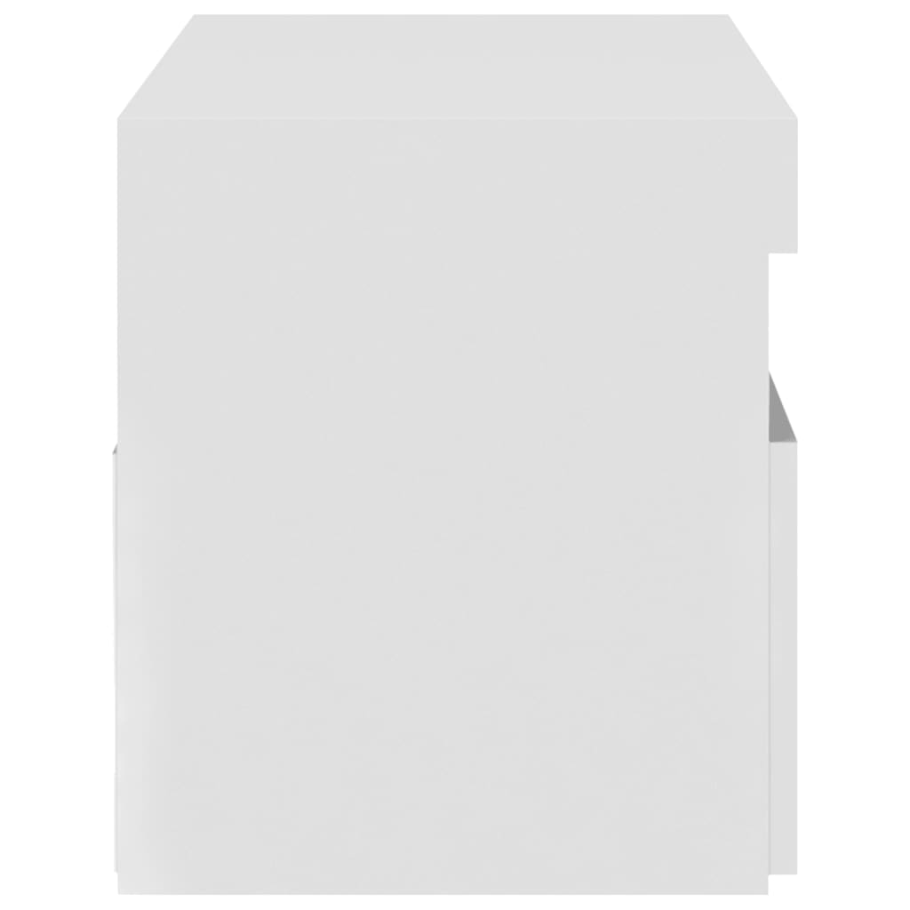 Tv-Benk Med Led-Lys Hvit 75X35X40 Cm