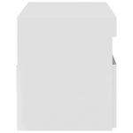 Tv-Benk Med Led-Lys Hvit 75X35X40 Cm