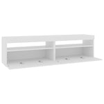 Tv-Benker 2 Stk Med Led-Lys Hvit 75X35X40 Cm