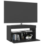Tv-Benk Med Led-Lys Svart 75X35X40 Cm