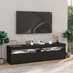 Tv-Benker 2 Stk Med Led-Lys Svart 75X35X40 Cm