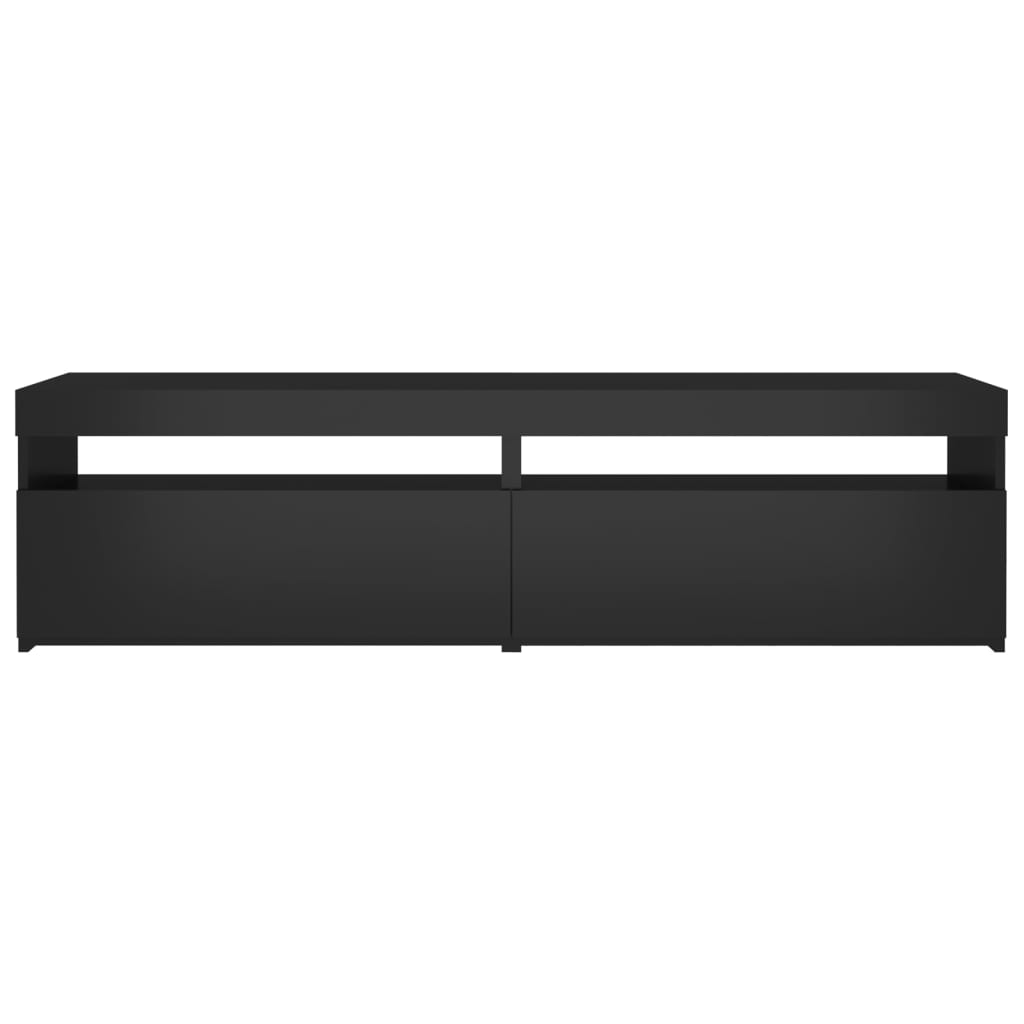 Tv-Benker 2 Stk Med Led-Lys Svart 75X35X40 Cm