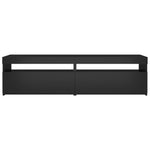 Tv-Benker 2 Stk Med Led-Lys Svart 75X35X40 Cm