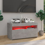 Tv-Benk Med Led-Lys Betonggrå 75X35X40 Cm