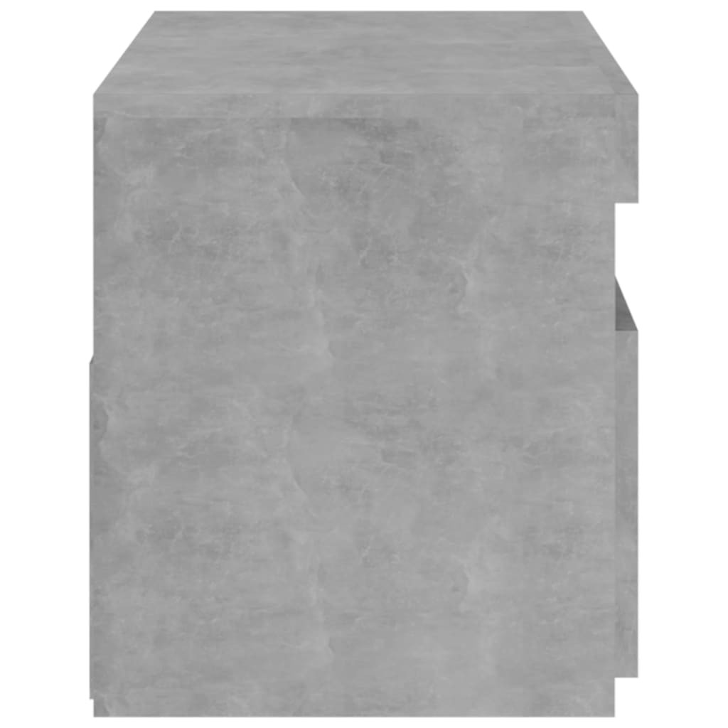 Tv-Benk Med Led-Lys Betonggrå 75X35X40 Cm
