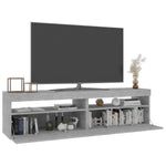 Tv-Benker 2 Stk Med Led-Lys Betonggrå 75X35X40 Cm