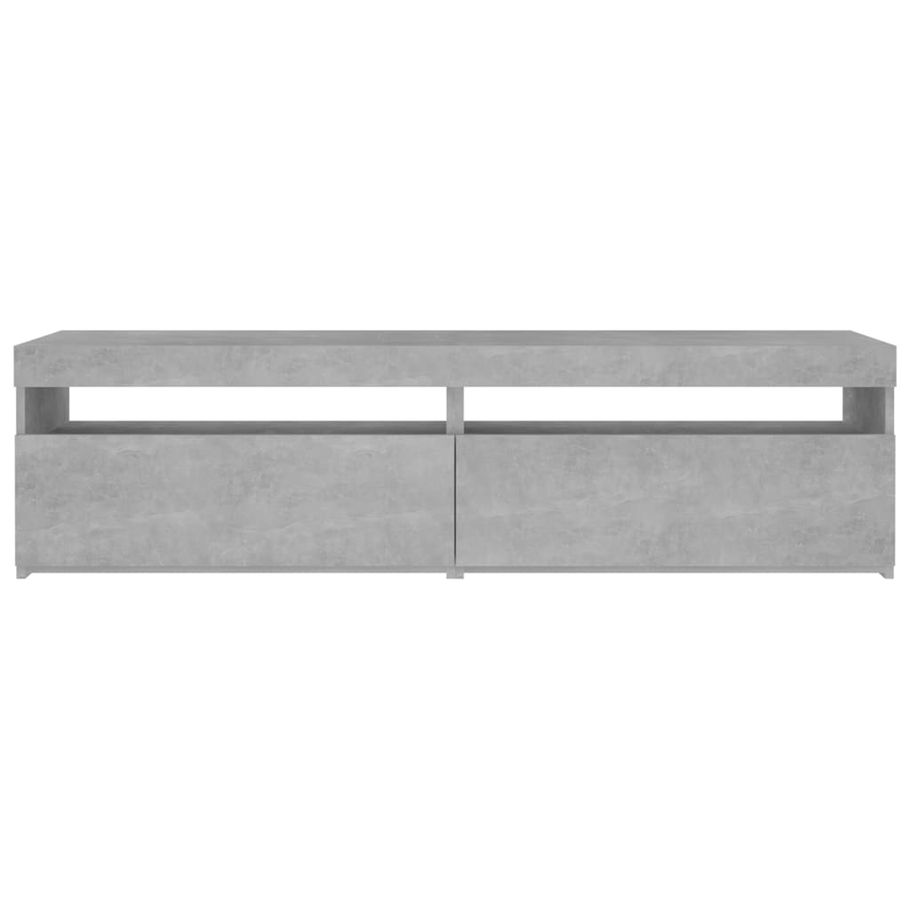 Tv-Benker 2 Stk Med Led-Lys Betonggrå 75X35X40 Cm