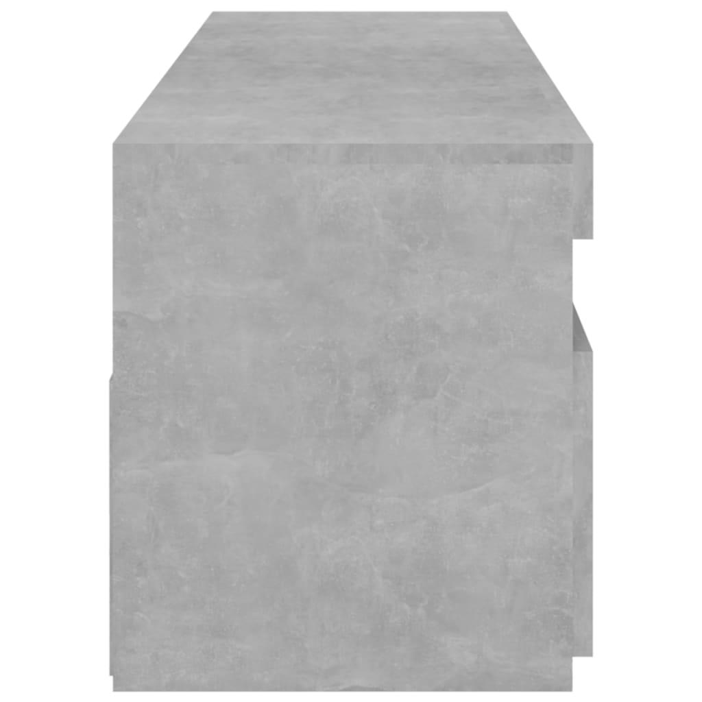Tv-Benker 2 Stk Med Led-Lys Betonggrå 75X35X40 Cm