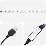 Tv-Benker Med Led-Lys 2 Stk Hvit 60X35X40 Cm